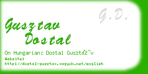 gusztav dostal business card